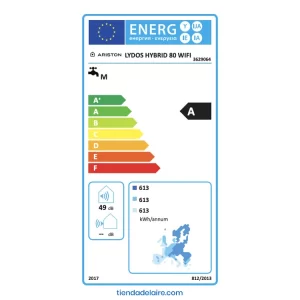 Ariston LYDOS HYBRID 80 Etiqueta Energética