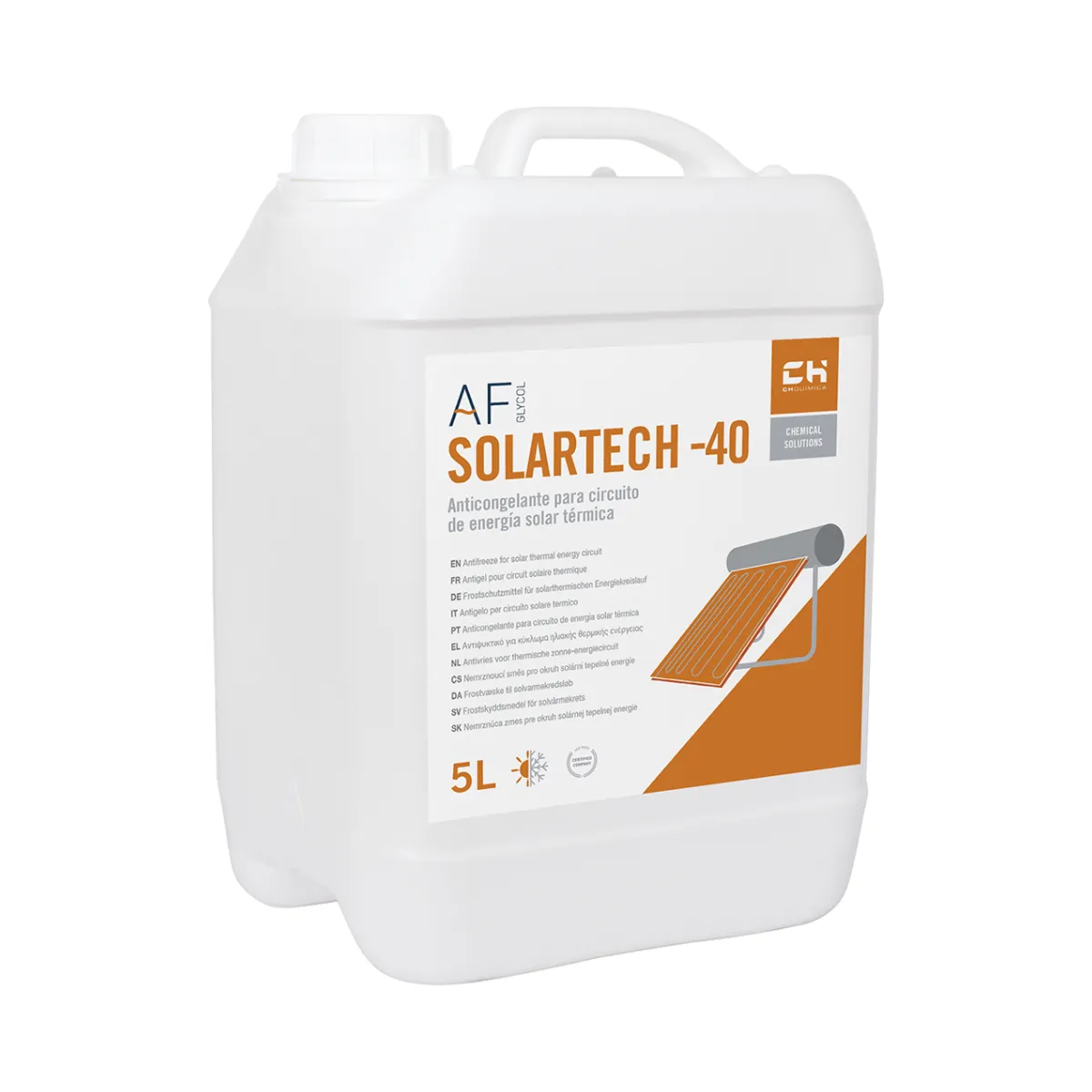 Liquido solar CHQUIMICA AF GLYCOL SOLARTECH -40 5L