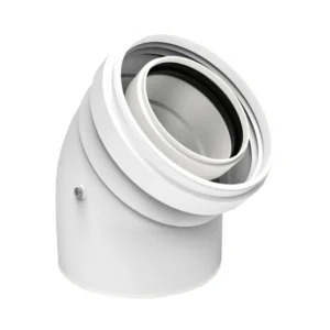 Codo coaxial FIG M-H Ø80/125 45°