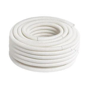 Tubo desagüe anillado VECAMCO Ø18 mm Blanco - Rollo 30 m